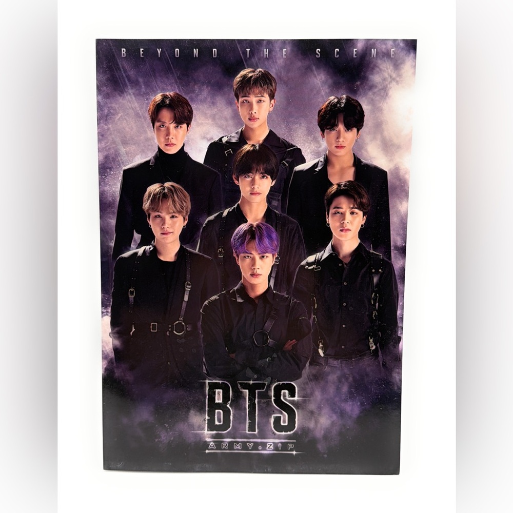 BTS Group Poster in Black & Purple